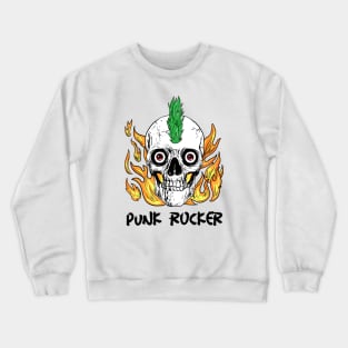 Punk Rocker | Black Letter Crewneck Sweatshirt